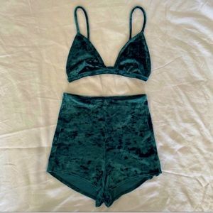 Reformation Velvet Lounge Set